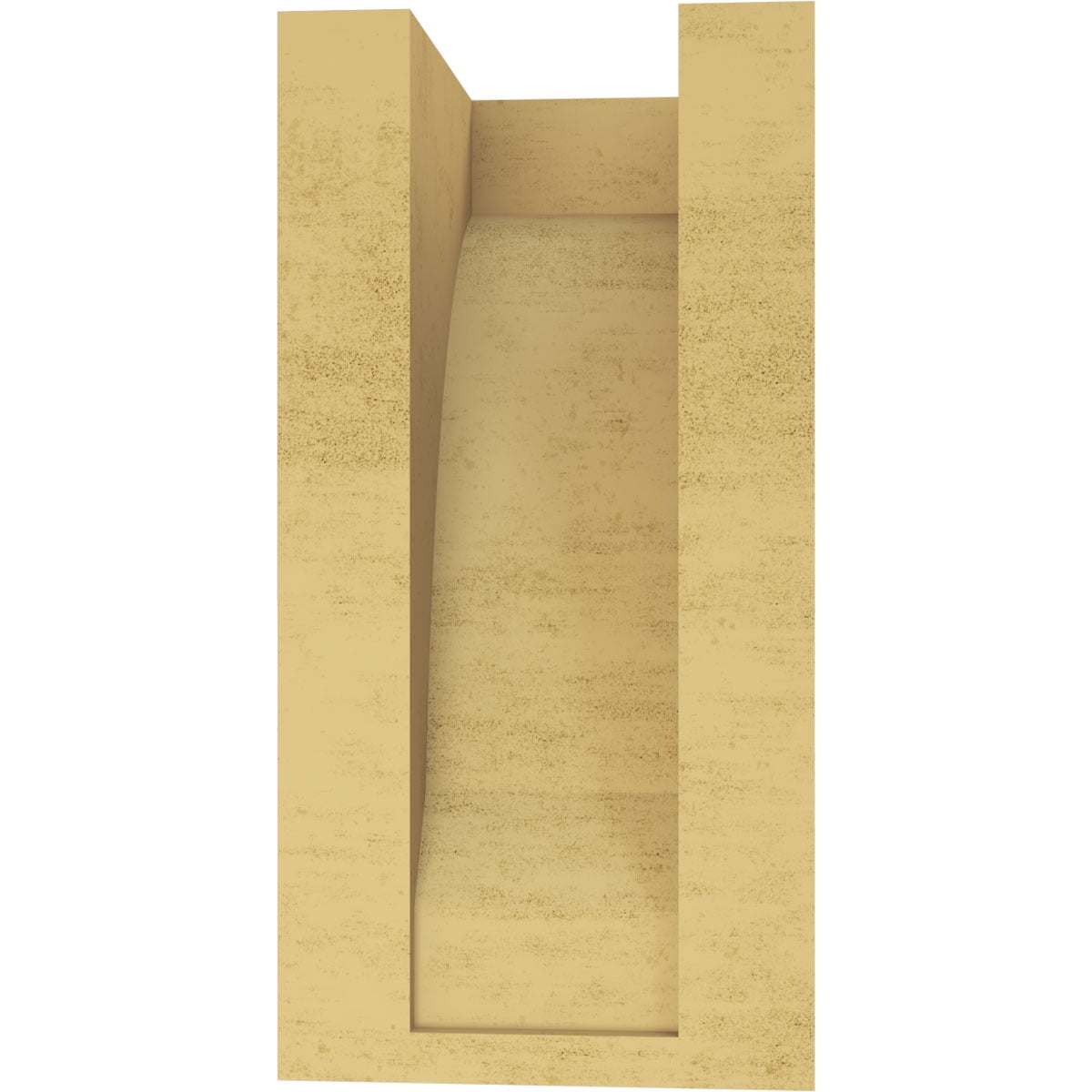 4"W x 4"D x 8"H Wide Moab Rough Cedar Woodgrain TimberThane Corbel, Primed Tan