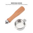 thumbnail image 3 of Bottomless Portafilter, 54mm Antioxidant Portafilter Easy Clean Stainless Steel And Wood  For Coffee Machine, 3 of 7