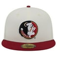thumbnail image 2 of Men's New Era Florida State Seminoles Chrome White Vintage 59FIFTY Fitted Hat, 2 of 6