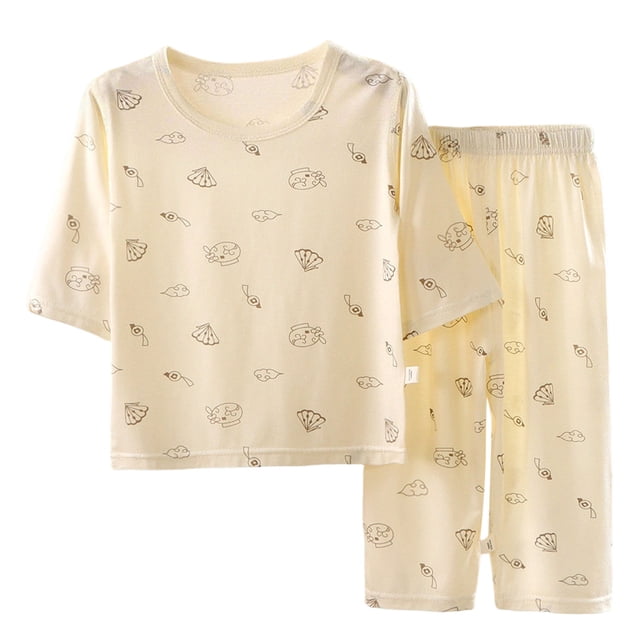 felwors Pyjama en Viscose de Bambou pour Bébé, Tout-Petit et Enfant, Ensemble Pjs 2 Pcs Rouge 130