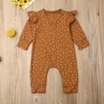 thumbnail image 3 of Arvbitana Baby Romper, Button-Down Long Sleeve Round Neck Outfit, Button Closure One-piece Jumpsuit, 3 of 8
