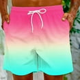 thumbnail image 4 of IYTR Mens Shorts Beach Shorts with Pockets Lightweight Summer Gradient Color Casual Shorts Elastic Waist Drawstring Shorts Multicolor_C XXXXXL, 4 of 7