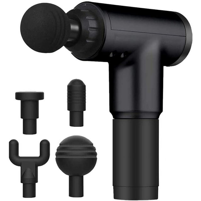 6 Speeds Massage Gun, Rechargeable Handheld Deep Tissue Massager, Portable Body Muscle Massager with 4 Massage Heads for Relieving Muscle Pain Soreness Stiffness, Deep Tissue Therapy