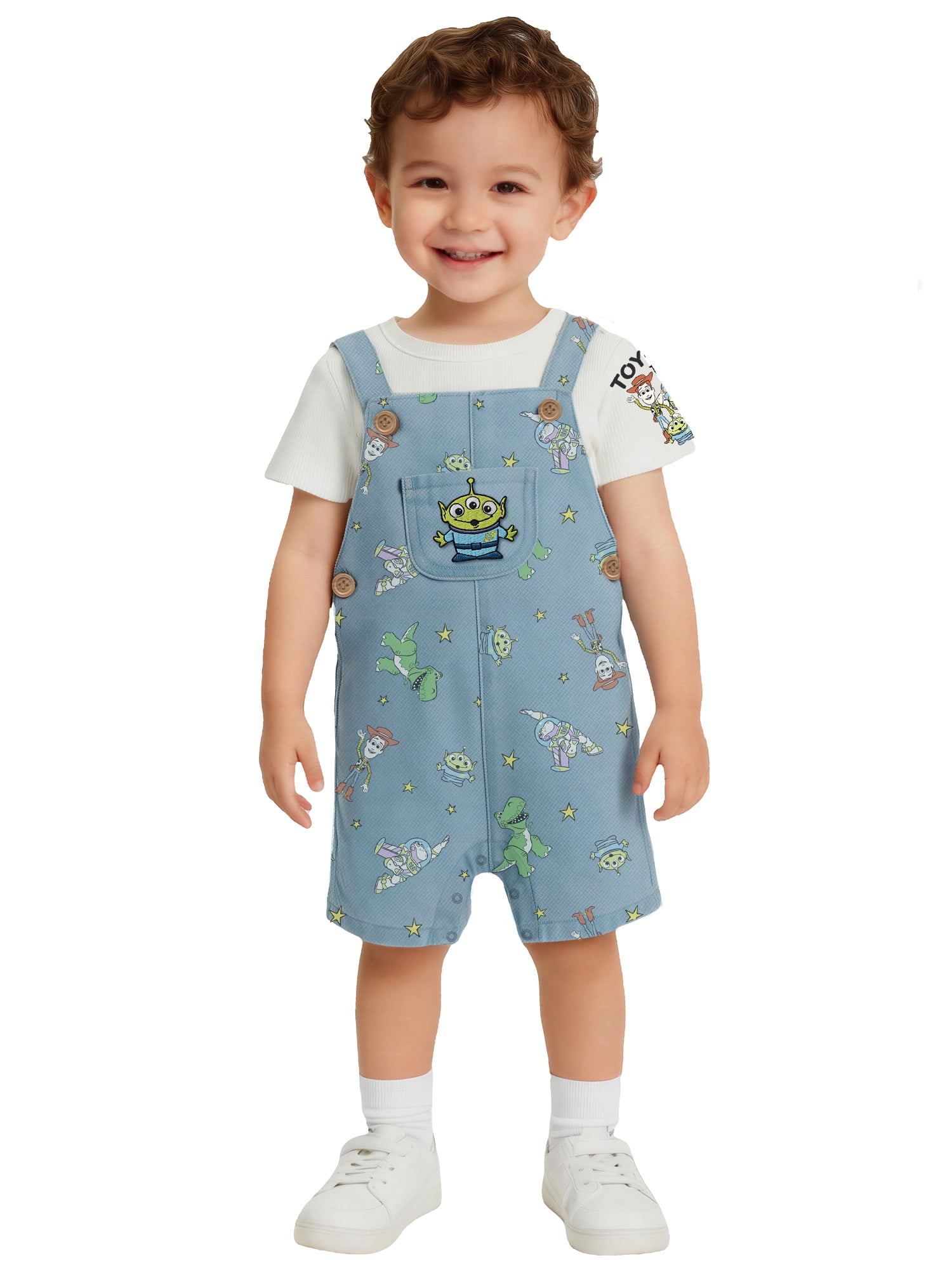 Disney Toy Story Baby Boy Shortall Set, Sizes 0/3 Months-24 Months