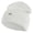 White, variant on Tiny Rainbow Iron on Patched 12 Inch Long Knitted Beanie - Black OSFM