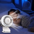 thumbnail image 4 of Ventilador con clip de luz Ventilador turbo Ajuste de tres velocidades Rotación Recargable por USB Portátil Silencioso Pequeño Ventilador Redondo Clip de Escritorio Pequeño Ventilador Akmoler, 4 of 9