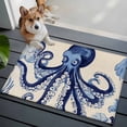 thumbnail image 3 of 2x3 Ft Entryway Area Rug, Navy Blue Octopus Coastal Kitchen Rug Runner Washable Floor Mat, Nautical Summer Beach Rustic Non Slip Indoor Door Mat Throw Carpet for Bathroom Living Room Bedroom, 3 of 8
