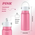 thumbnail image 2 of FGY Bluetooth Speaker Bottle 20oz Pink 304 Stainless Steel Water Bottle with Rechargeable Speaker & RGB Lighting, 2 of 6