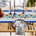 thumbnail image 4 of Nautical Starfish Navy Blue Table Runner Kitchen Dining Table Runners 71 Inches Long, Cotton Linens Washable Table Cloth Dresser Scarves for Party Holiday, 13" Wide Ocean Beach Theme Tablerunners, 4 of 6