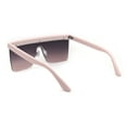 thumbnail image 4 of Womens Flat Top 90s Half Rim Shield Diva Plastic Sunglasses Pink Burgundy, 4 of 4