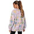 thumbnail image 2 of HELLHERO Flower Print Women Sweatshirt Oversized, Long Sleeve Pullover Tops Fall Fashion Crewneck Sweatshirt Size XXXL, 2 of 7