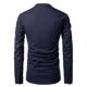 thumbnail image 2 of Camisas De CompresióN Para Hombre Camisa de manga larga casual para hombre Camisa de diario de color sólido con botones de bolsillo delgados a la moda (Navy, XL), 2 of 6