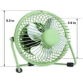 thumbnail image 6 of 4 Inch USB Desk Fan, Small Quiet Powerful Metal Fan,Bexikou USB Powered Portable Fan, Strong Airflow& 360°Rotation Personal Table Cooling Fan for Home Office, 6 of 8