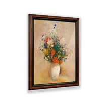 Flower In White Vase By Odilon Redon, World Famous Wall Art Collection, Wall Decor Pictures for Living Room, 11x14, 2456W