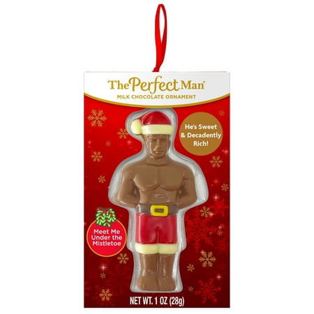 The Perfect Man Milk Chocolate Ornament Bar, 1oz, Holiday Stocking Stuffer