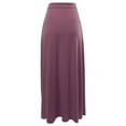 thumbnail image 3 of A2Y Women's Drawstring Waist Side Pockets Rayon Maxi Skirt Egg Plant 3XL, 3 of 4