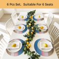thumbnail image 5 of Pink Blue Brown Round 13 Inch Placemats Set of 4, Farmhouse Gradient Wooden Plank Art HeatResistant Non Slip Place Mats for Dining Table, Wipeable Braided Kitchen Table Mats for Housewarming, 5 of 9