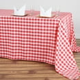 thumbnail image 2 of BalsaCircle 90" x 156" Checkered Tablecloth Wedding Party Table Linens Red and White, 2 of 2