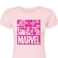 thumbnail image 2 of Marvel - Pink Character Valentine Characters - Juniors Fitted Graphic T-Shirt, 2 of 4