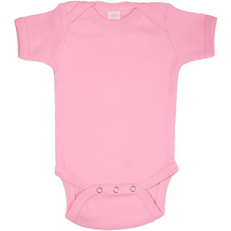 Pink Plain Baby Bodysuit One Piece