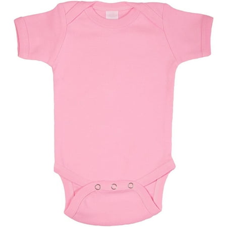 - Pink Plain Baby Bodysuit One Piece