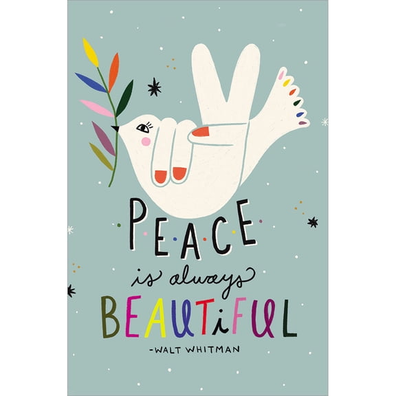 Tree-Free Greetings All Occasion Greeting Card 12 Pack, 4x6, Beautiful Peace (FS54553)