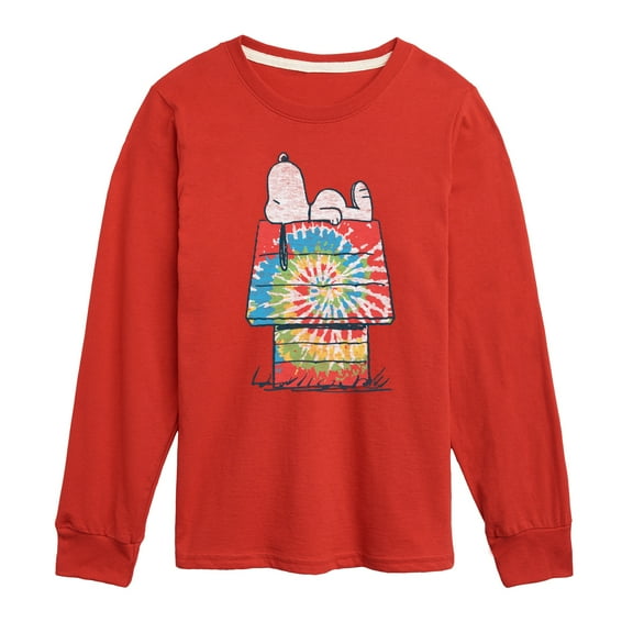 Peanuts - Snoopy Tie Dye House - Toddler & Youth Long Sleeve Graphic T-Shirt