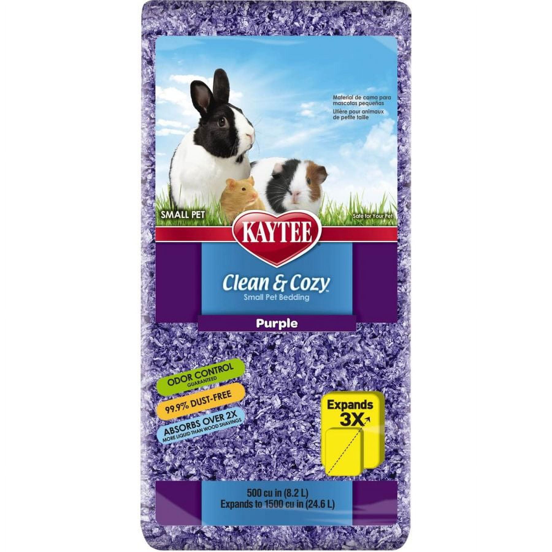 Kaytee Clean & Cozy Small Pet Bedding - Purple [Small Pet, Bedding Material] 24.6 liters