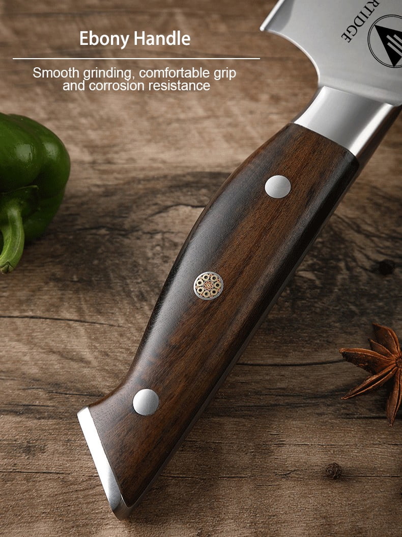 ARTIDGE 5 Inch Utility Knife, Ultra Sharp Japanese High Carbon Stainless Steel Kitchen Knives Set, Non-slip Professional Cooking Knife with Ergonomic Ebony Handle