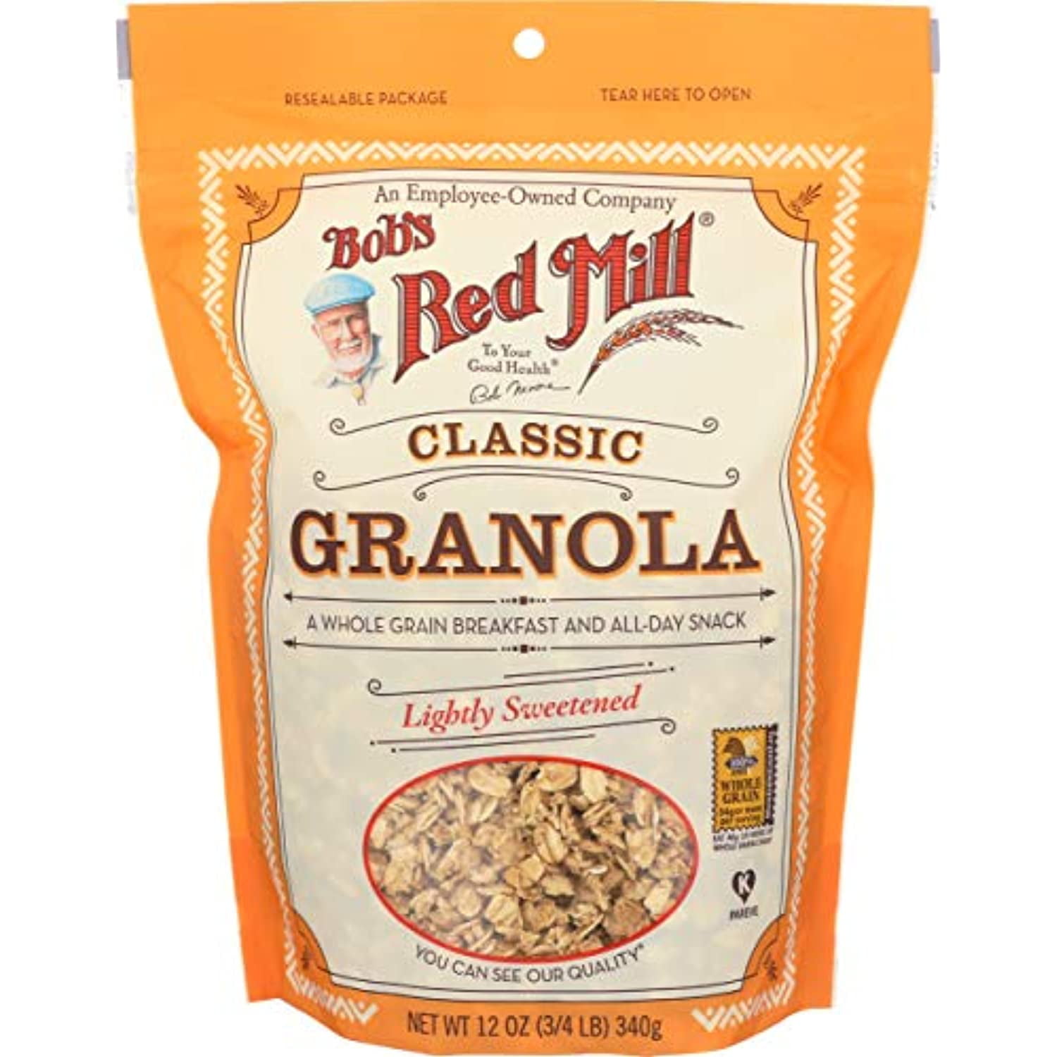 Bobs Red Mill Natural Whole Grain Granola, 12-Ounce