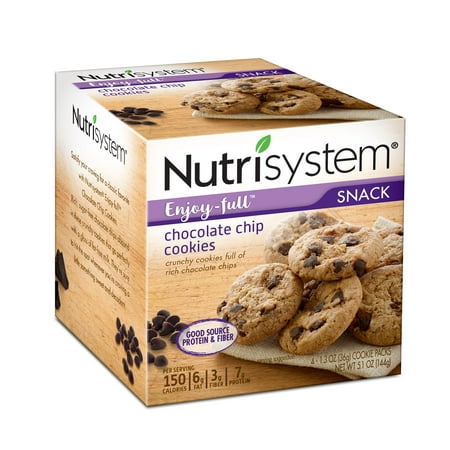 Nutrisystem Enjoy-full Chocolate Chip Cookies, 1.3 Oz, 4 (Best Full Meal Replacement Shakes)