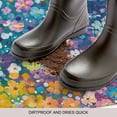 thumbnail image 3 of Colorful Spring Floral Doormat Outdoor Entrance 24"x36", Modern Oil Painting Abstract Art Absorb Moisture Dirt Door Mats, Non-Slip Rubber Backing Floor Mats Indoor, Low-Profile Front Door Rugs, 3 of 9