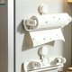 thumbnail image 3 of HWRETIE Wall Mounted Paper towel Holder with Suction Cups,No Drill Kitchen Storage Rack for Plastic Wrap,Paper towels,Dishcloths and Kitchen Organization, 3 of 9