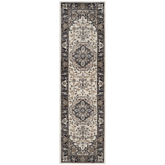 SAFAVIEH Lyndhurst Gina Floral Runner Rug, Cream/Navy, 2'3" x 8'