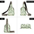 thumbnail image 7 of FORMRS Womens Crossbody Sling Bag Travel Daypack Shoulder Chest Backpack, Green Floral, 7 of 7