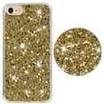thumbnail image 5 of Allytechgroup Glitter Bling Case Compatible with Apple iPhone SE 2022/2020 3rd 2nd Gen iPhone 7 8 for Girls Women, Slim Fit Soft TPU Back Cover Anti-Scratch Bumper Shockproof Phone Case, Gold, 5 of 5