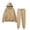 Brown%GC%, variant on Mens Sweatsuit 2 Piece Sets Casual Men's Jogging Tracksuit Set Solid Color Zip Cardigan Hoodie Pants Sweat Suit for Men Warm Fall Winter Athletic Track Suit Outfits