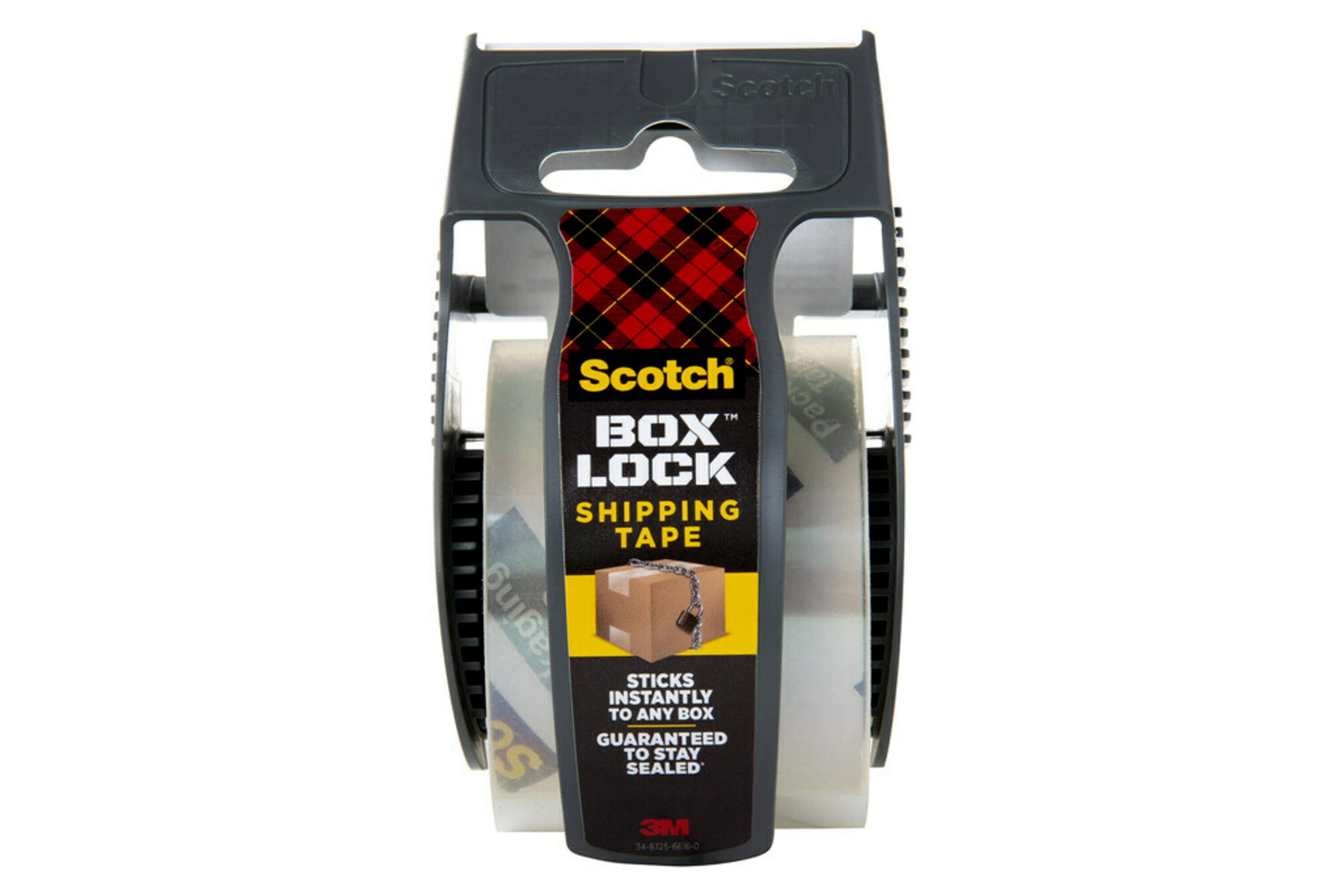 Scotch Box Lock Packaging Tape, Clear, 1.88 in. x 25.6 yd., 1.5 in. Core, 1 Total
