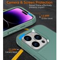 thumbnail image 3 of Diverbox for iPhone 14 Pro Case [Shockproof] [Dropproof] [Tempered Glass Screen + Camera Lens Protector],Heavy Duty Protection Phone Case Cover for Apple iPhone 14 Pro (Pine Green), 3 of 6