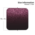 thumbnail image 2 of Yiaed Pink Glitter Sparkles A Print Leather Coasters for Drinks - Cup Coasters Coffee Table Kitchen Table Bar, Home & Office Gifts Handmade Drink Coasters-Square, 2 of 6