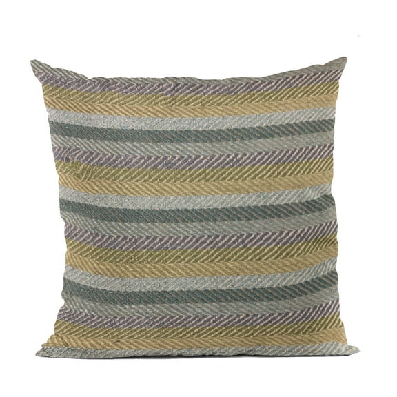 Plutus Brands Blue Plutus Tracks Stripe Luxury Throw Pillow 20 in x 20in, Double Sided 20" x 20"