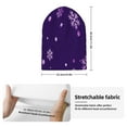 thumbnail image 2 of Gaeub Crystal Purple Snowflake Print Unisex Knitted Hat,Warm Winter Beanie,Unisex Fashion Knit Cuffed Cap,Ski Hat for Men and Women, 2 of 6