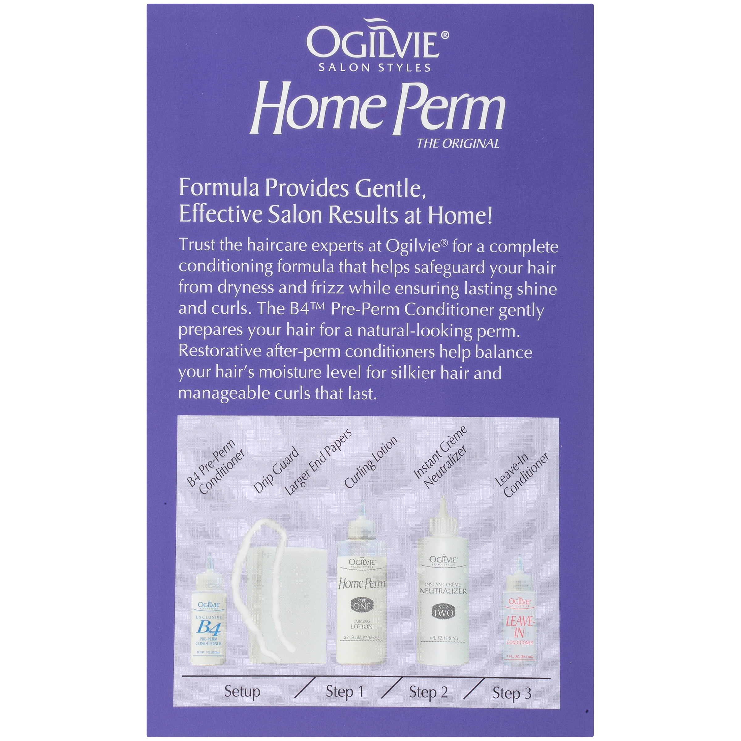 Ogilvie Home Perm for Color-Treated, Thin or Delicate Hair, 1 Application