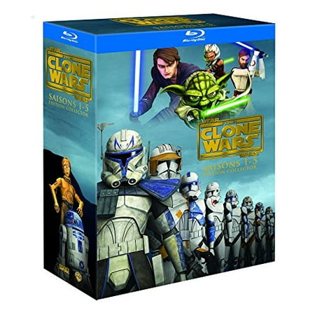 Star Wars: The Clone Wars (Seasons 1-5) - 15-Disc Box Set ( Star Wars: The Clone Wars - Seasons One, Two, Three, Four & Five ) [ Blu-Ray, Reg.A/B/C Import - France