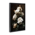 thumbnail image 2 of Stupell Industries Transitional Tower of White Roses Black Floating Frame Canvas Art, 17 x 25, by Petals Prints Design, 2 of 8