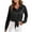 Black, variant on Ltctricy Women's Satin Blouses Long Sleeve Collared Tie Front Button down Shirts Dressy Casual Work Tops