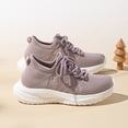thumbnail image 6 of Djtdsds Girls Knit Sneakers Breathable Mesh Running Shoes with White Soles for Casual and Active Wear Size:4.5-5 Years, 6 of 9