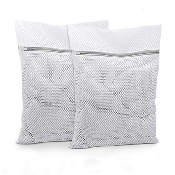 Trianu 2Pcs Durable Honeycomb Mesh Laundry Bags, Coarse Mesh Laundry Bags for Delicates - 24 x 24 inches