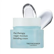 THE FACE SHOP The Therapy Vegan Moisture Blending Cream | Vegan Moisturizer | Cooling | Hydrating | Skin-Friendly | 2-in-1 Gel & Cream | K-Beauty