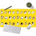 thumbnail image 2 of Large Gaming Mouse Pad (31.5×15.7), Non-Slip Rubber Base and Reinforced Lock Edges, XXL Extended Mousepad for Work, Game, Desk mat, Desktop Decoration | Cartoon Dog, 2 of 4